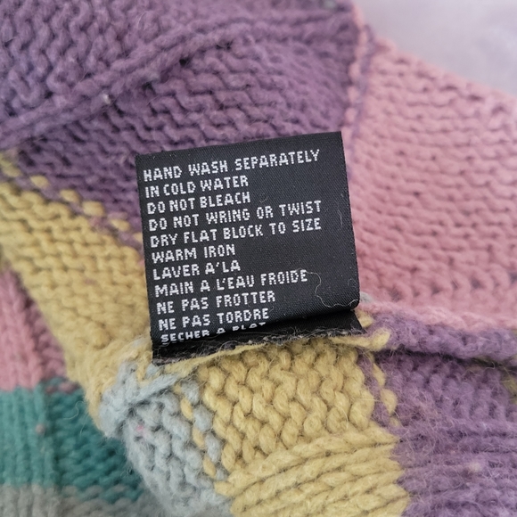 Spanner Argyle Easter Wool Blend Turtleneck Sweater sz S - Picture 10 of 10